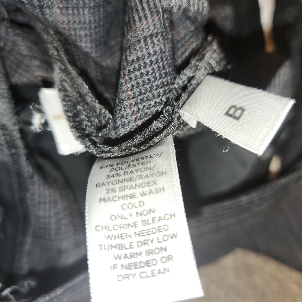 LOFT Charcoal Plaid Trousers - Picture 5 of 5